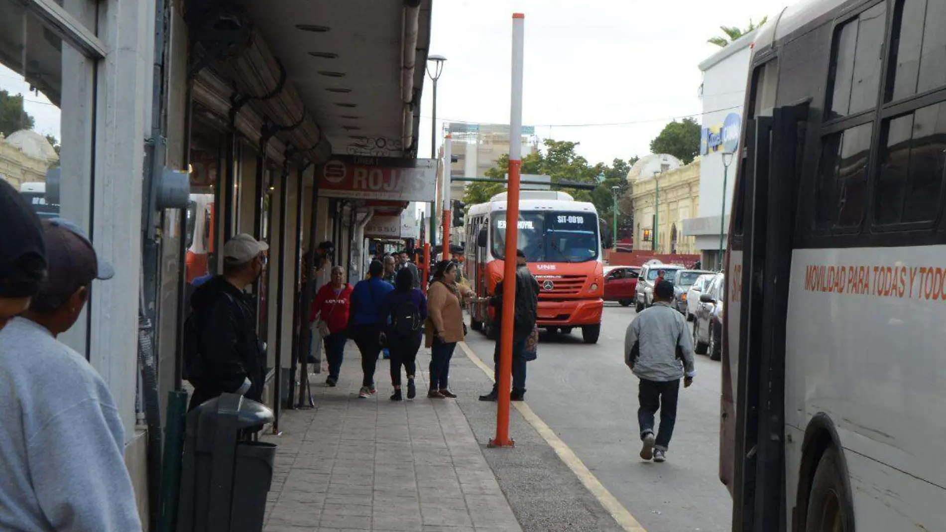 Parada y servicio del transporte público